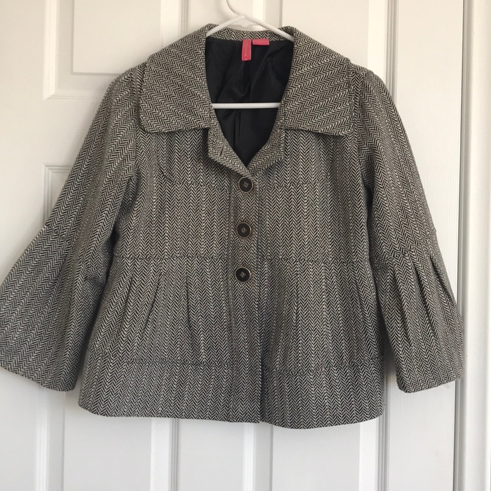 jacket/blazer - black/gold- tweed
